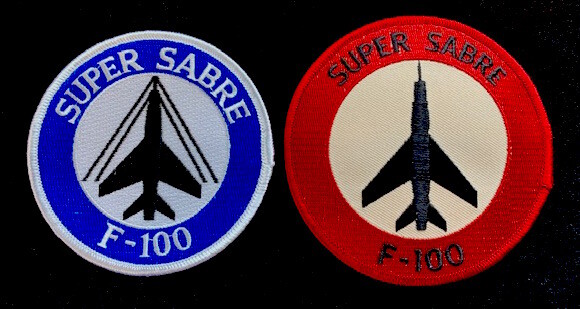 2 x USAF F-100 Super Sabre Patches Misty FAC HUN Vietnam War Century Series