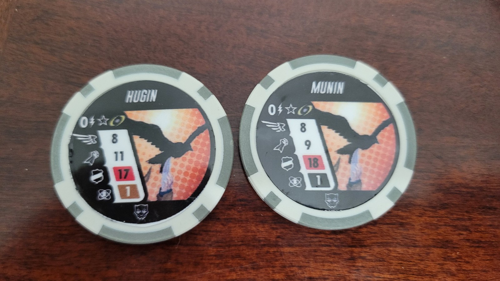 Heroclix Marvel Black Panther Hugin Munin Bystander Token Custom Odin and Ravens