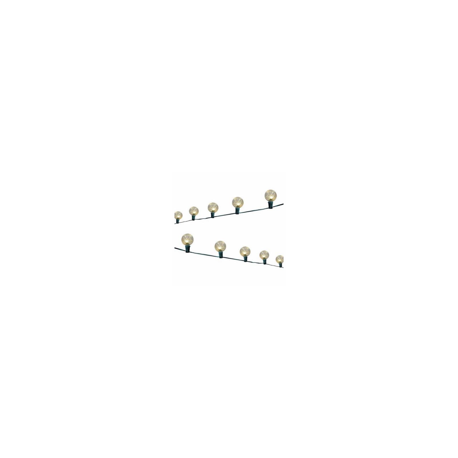 Sylvania V58312-88 Faceted Oversized LED C-Bulb Light String, Cool White, Green