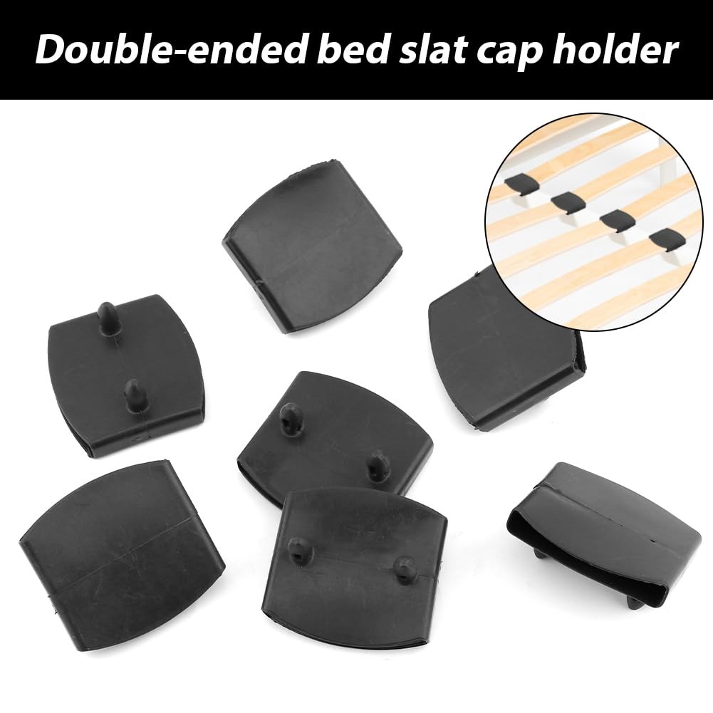 20 PCS 54x10mm Black Plastic Replacement Bed Slat Centre Caps Holders Base