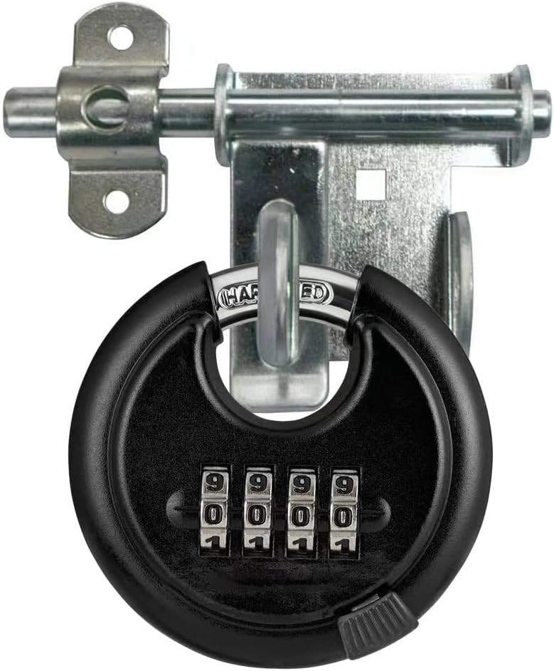 Combination Disc Padlocks for Outdoor - Heavy Duty 4 Digit Code Lock, Combo D...
