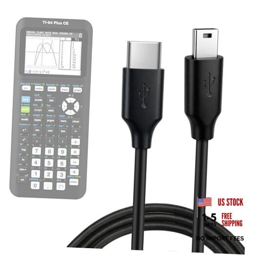 [Single Pack USB-C Charging Cable] Compatible with TI-84 Plus CE, TI-84 Plus C