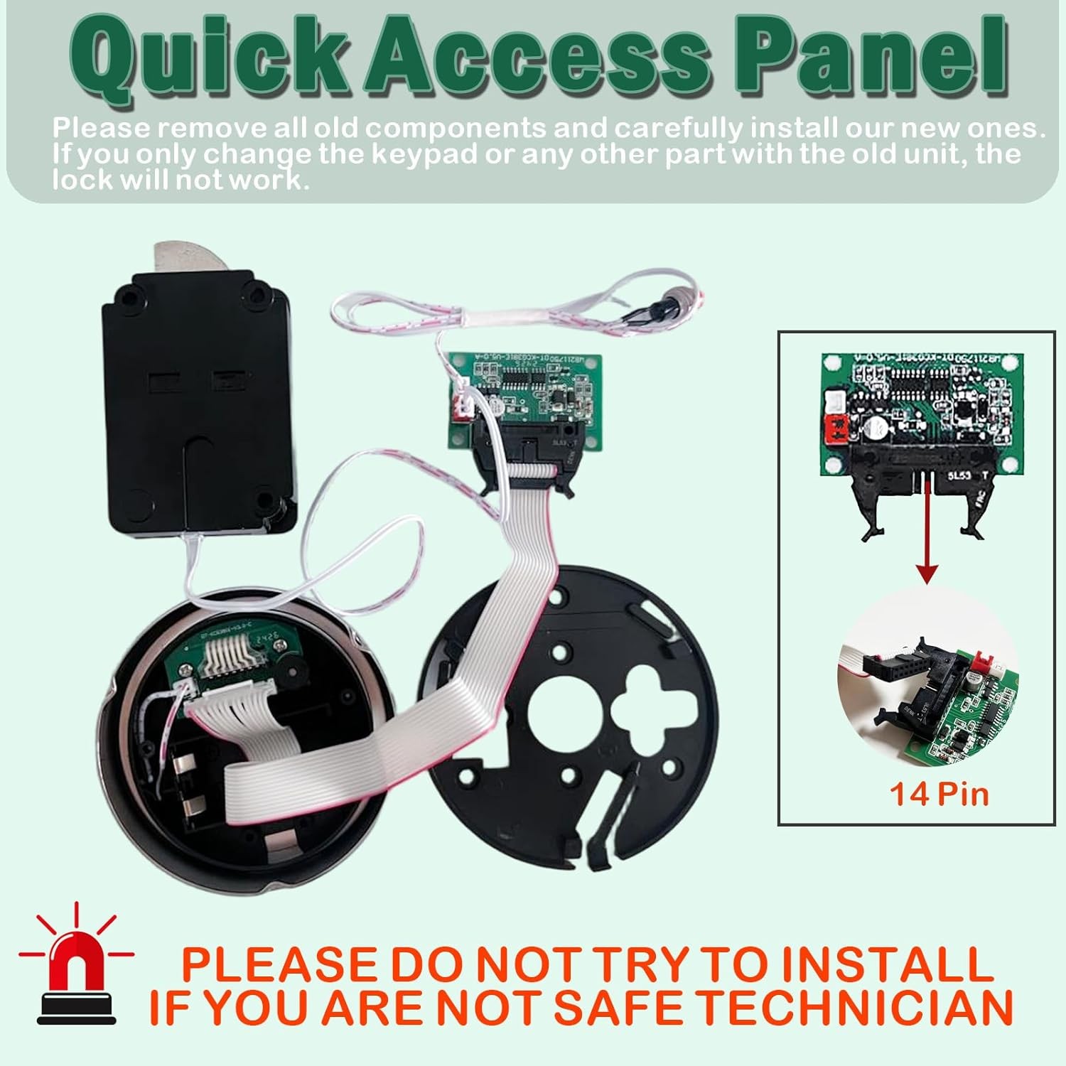 Electronic Safe Lock Gun Safe Lock Replacement with Swing Bolt Lock