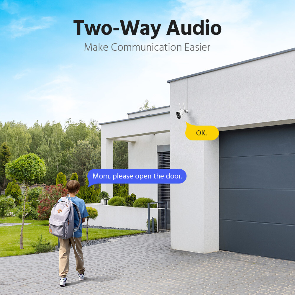 ANNKE Wireless 4MP Security Camera Solar Panel Two-Way Audio Color Night Vision