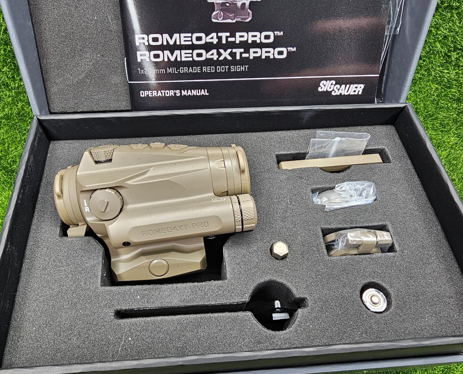 Sig Sauer #SOR44002 ROMEO4XT-PRO 20mm Micro Red 2 MOA Ballistic Circle Dot, FDE