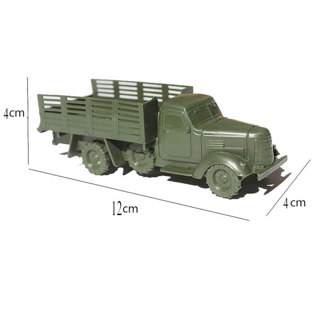 10pcs Plastic Green Armored Vehicles Model Truck Toy Model