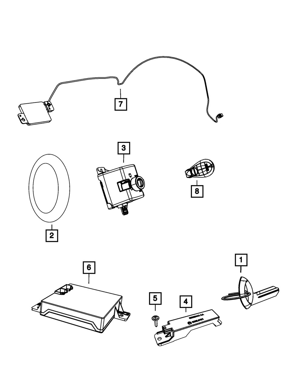Genuine Mopar Wireless Ignition Node Receiver 68105734AA