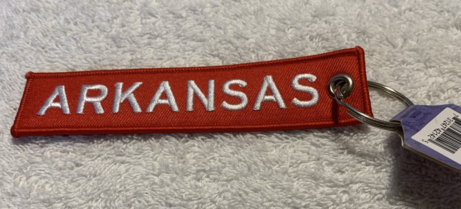 Arkansas The Natural State Large Cloth Keyring Accessory