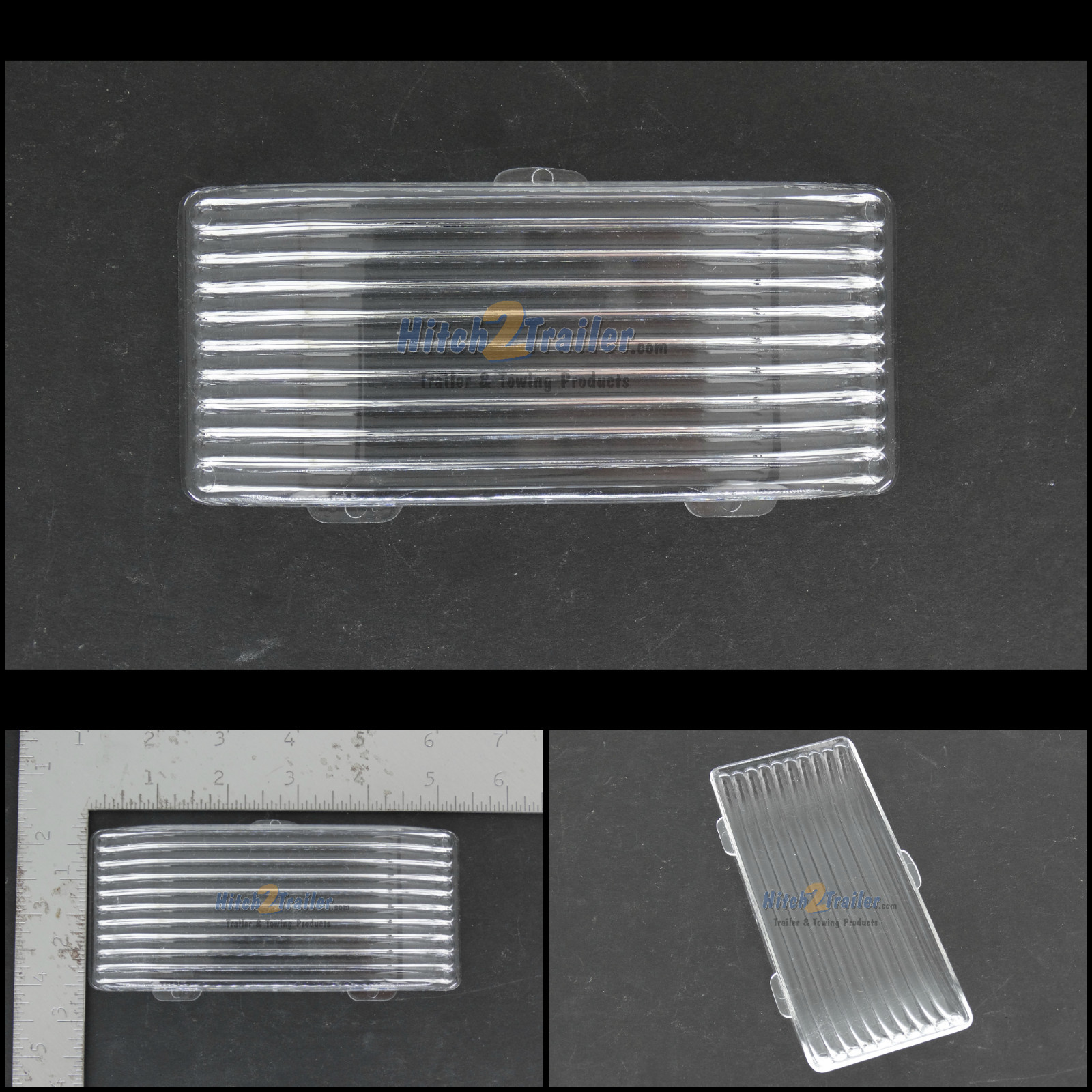 Replacement Clear LENS for Exterior RV PORCH LIGHT - Camper LENS Only Rectangle
