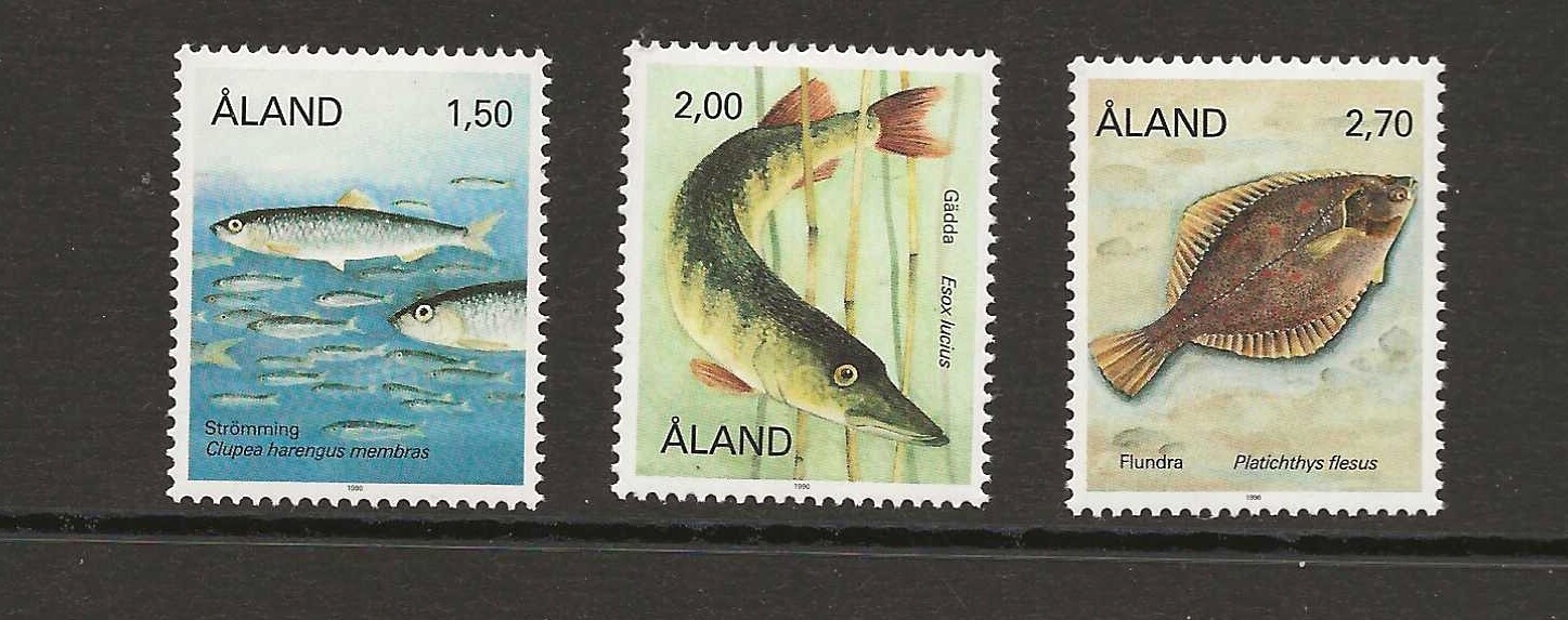 Aland Finland 1990 fish  MNH (f38)