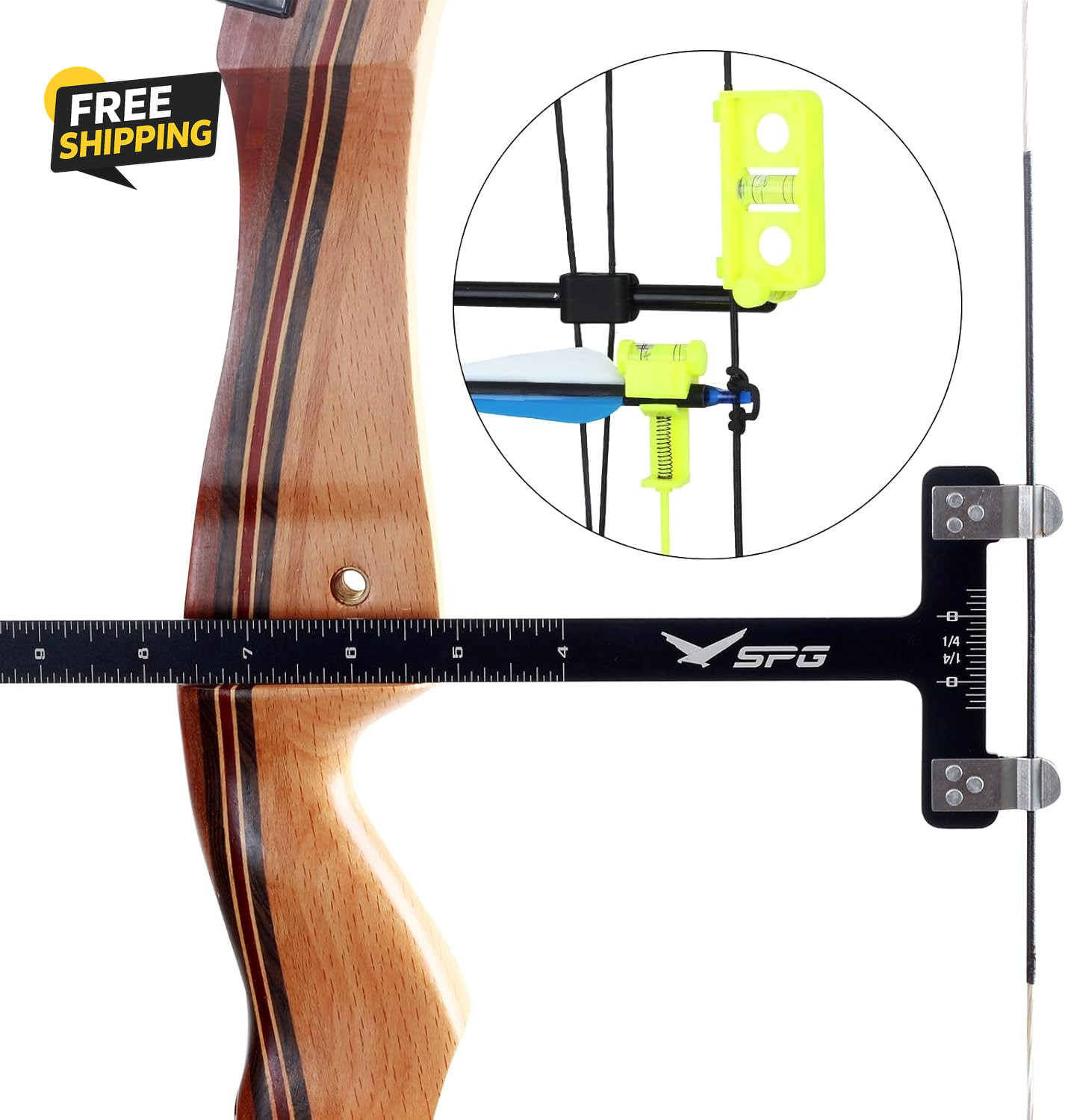 2Pack Bow Square Level Kit Bow String Level T Shape Tool Recurve Measure