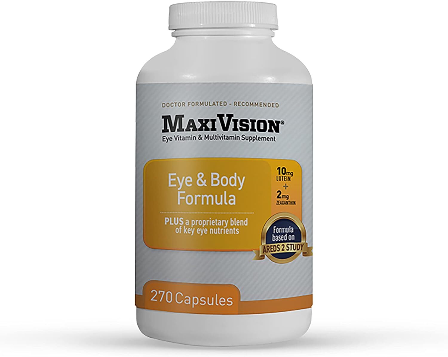 MaxiVision® Eye & Body Formula AREDS 2 Study - 270 Capsules - 1 Bottle