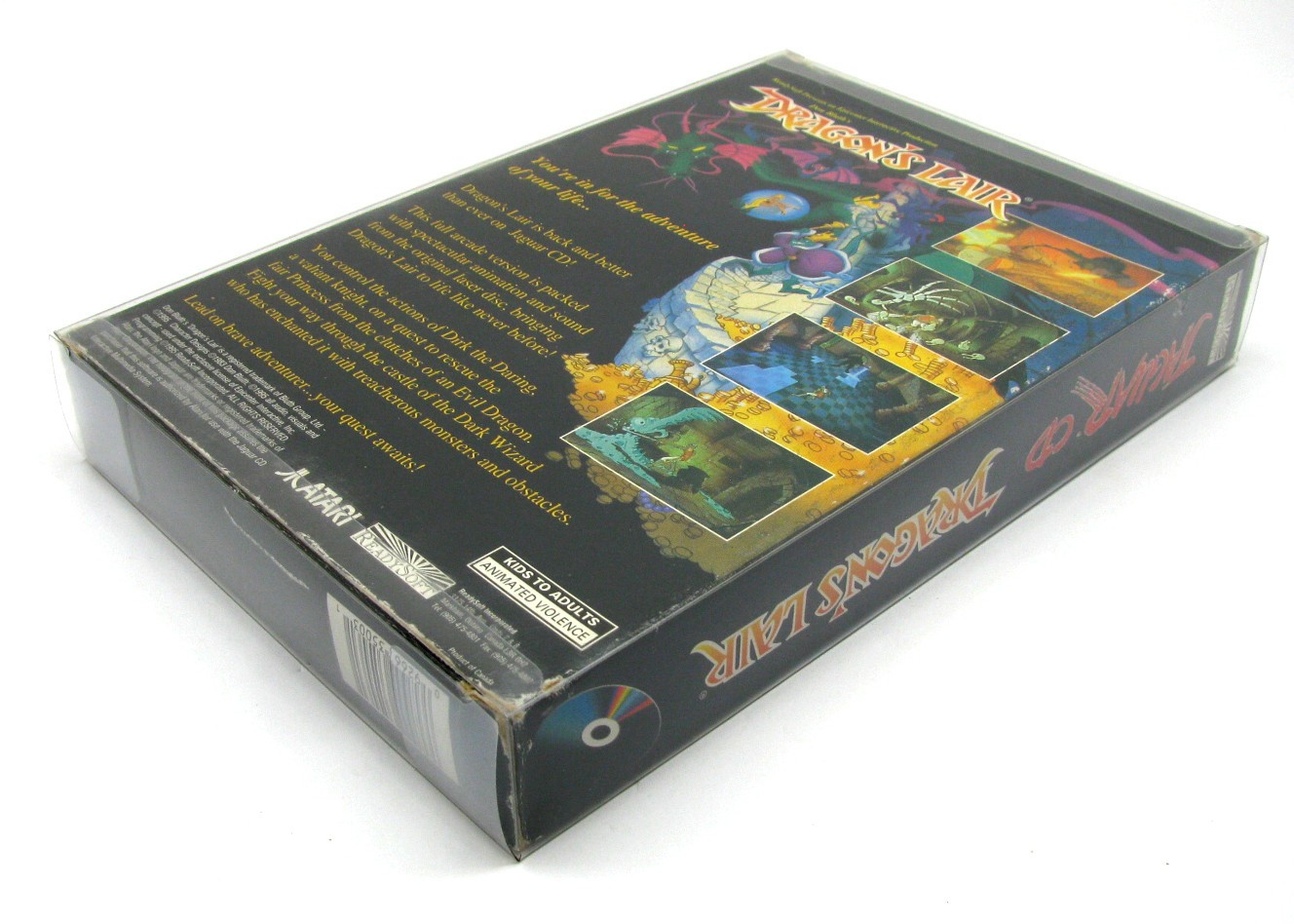 5x CLEAR PLASTIC PROTECTIVE BOX/SLEEVE FOR ATARI JAGUAR CD GAME BOXES (SIZE C)