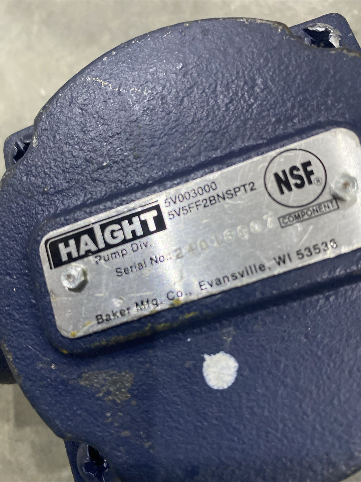 HAIGHT 5V003000 Lubricator Pump 5V5FF2BNSPT2