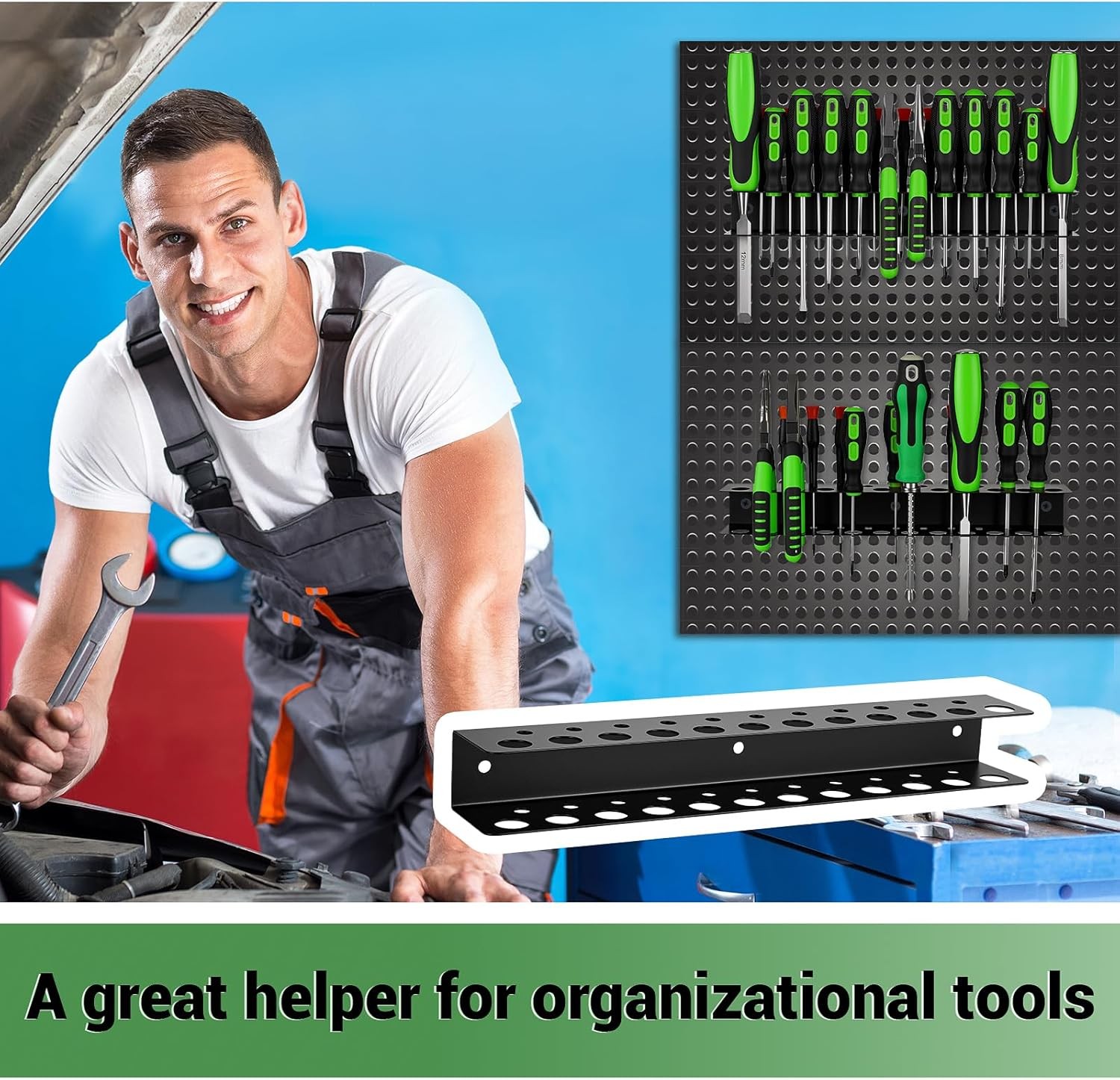 2Pack Screwdriver Plier Organizer Wall Mount Metal Wall Mount Tool Storage Rack