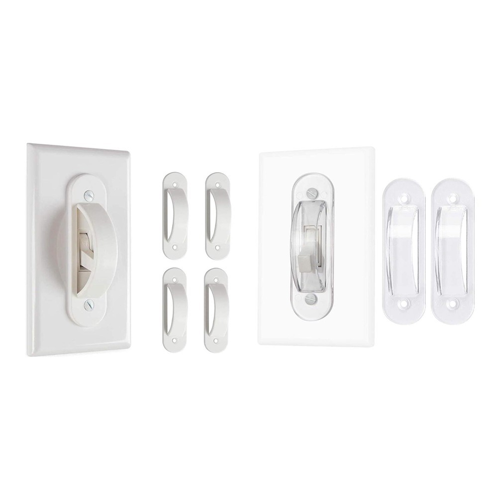 2 Pack Clear Light Switch Lock Cover for Child Proofing and Pet Safety