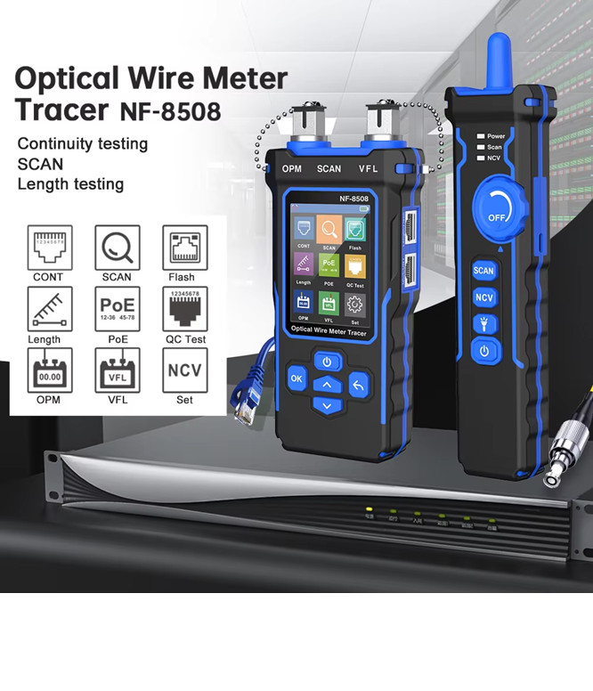 NF-8508 Network Cable Tester Optical Wire Meter Tracer Wire PoE Checker-NEW