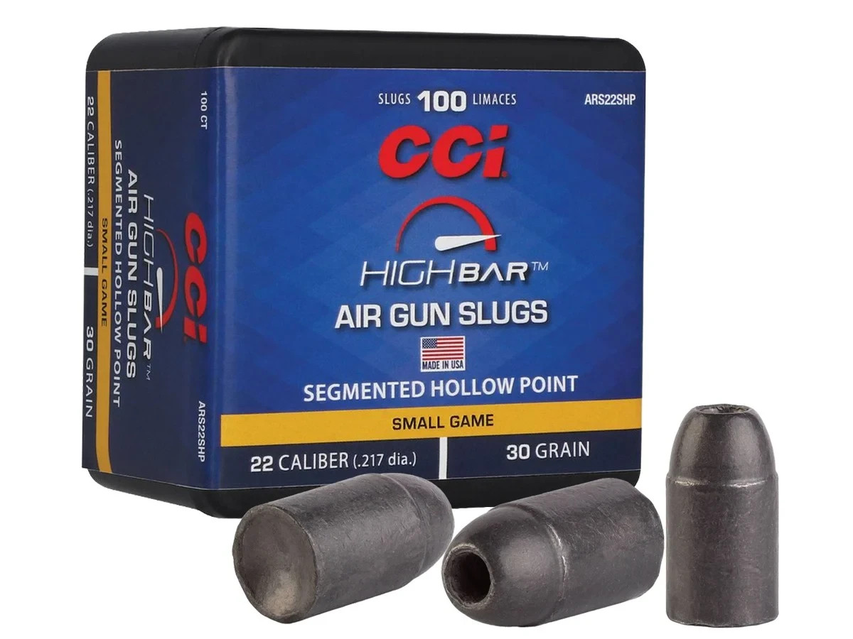 (NEW) CCI High Bar Air Gun Slugs, .22 Cal, 30gr, Segmented Hollow Point, 100ct