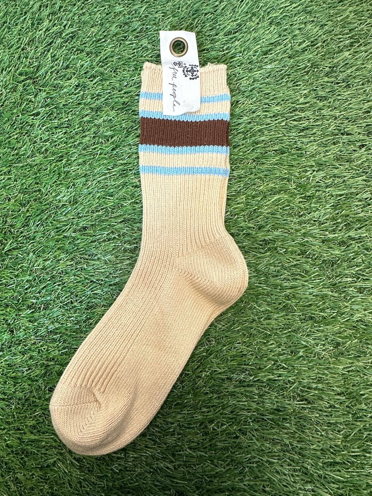 New Free People FP Movement Tube Socks Womens One Size Classic Retro Striped