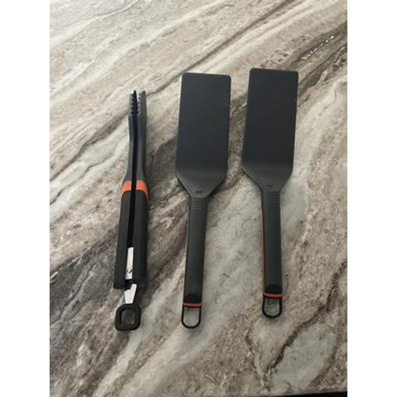 Blackstone E-Series 3Piece Griddle Tool Kit Tongs Spatulas BBQ Grill Accessories