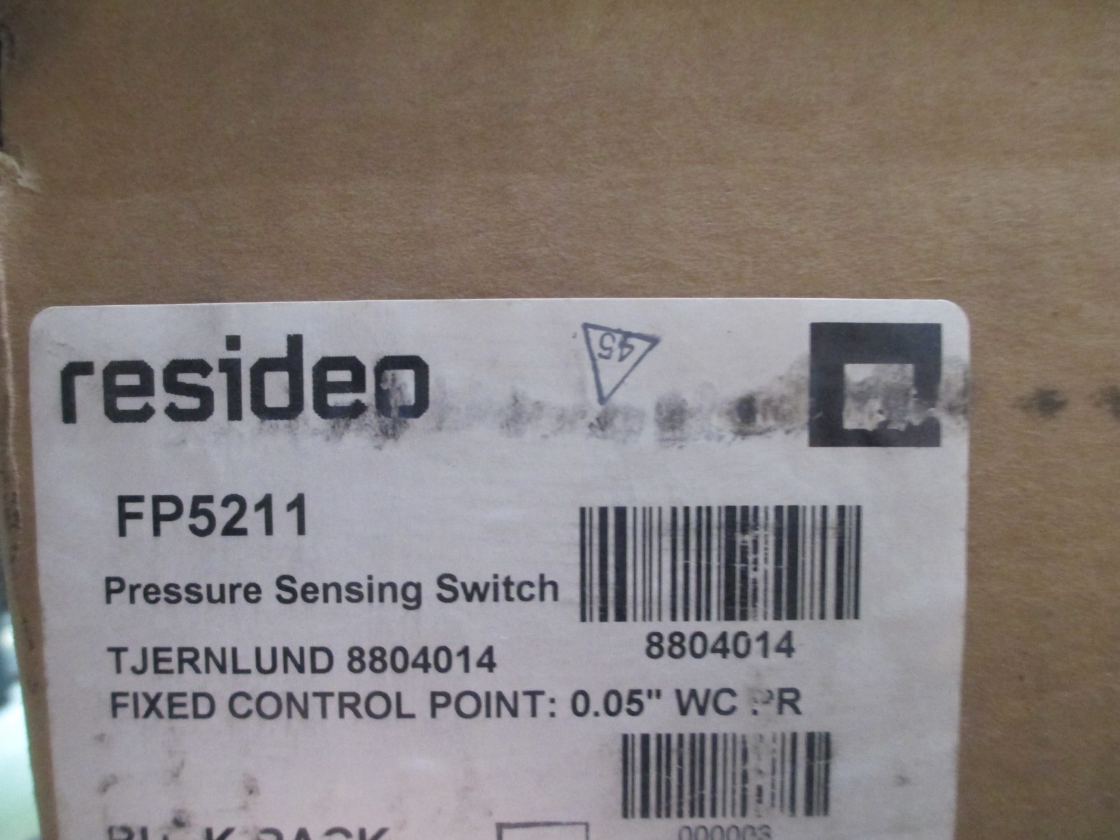 TJERNLUND FP5211 Pressure Switch NEW!    8804014