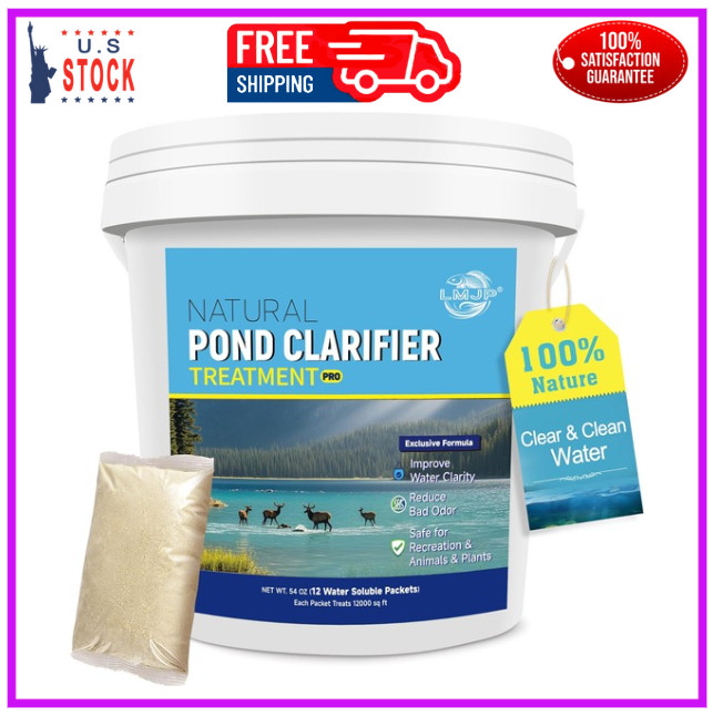 LMJP Pond Clarifier Treatment – 12 Packets Natural Water 12