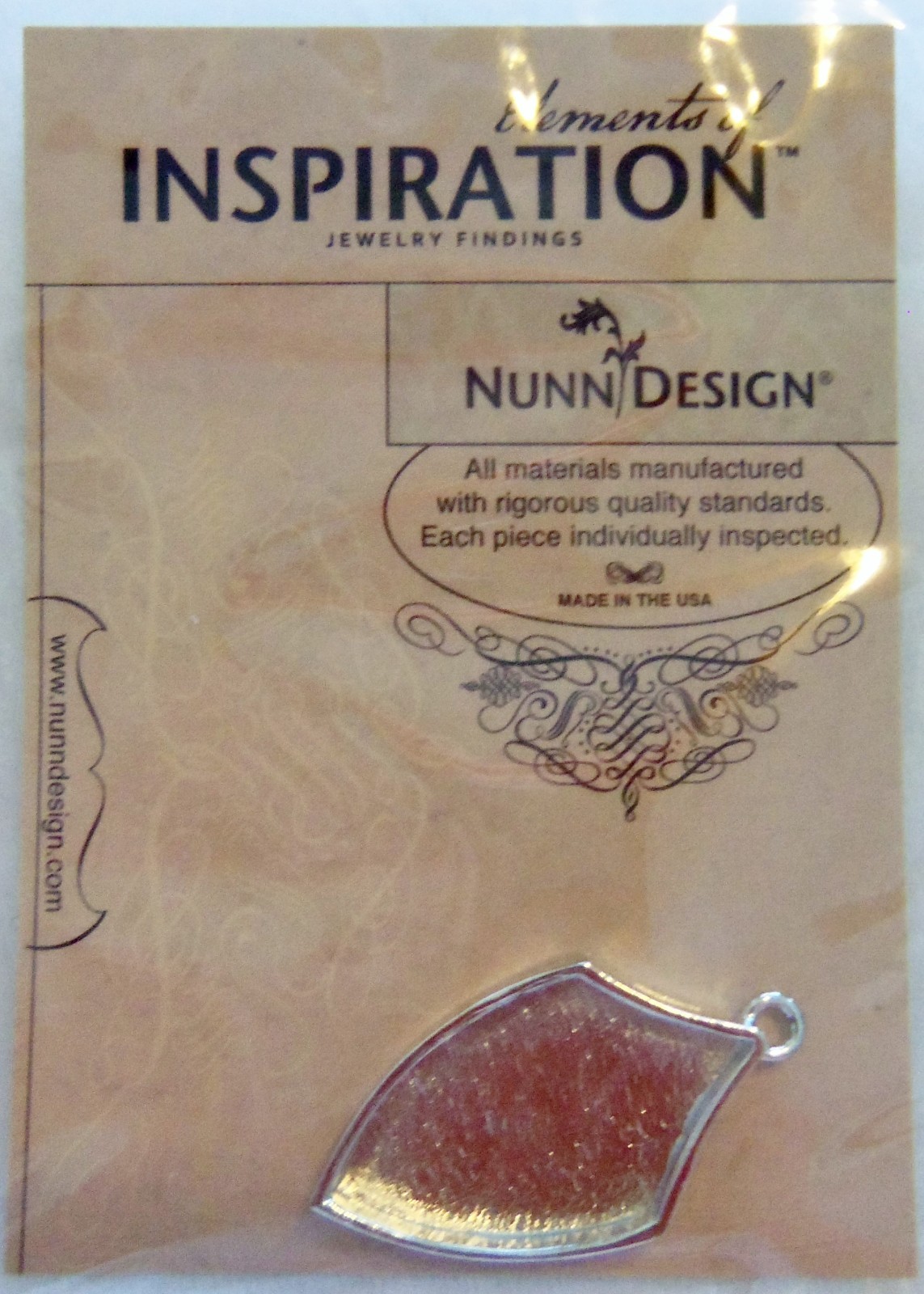 Nunn Design Crest Pendant Regiment Single Loop Bezel Sterling Silver Patera