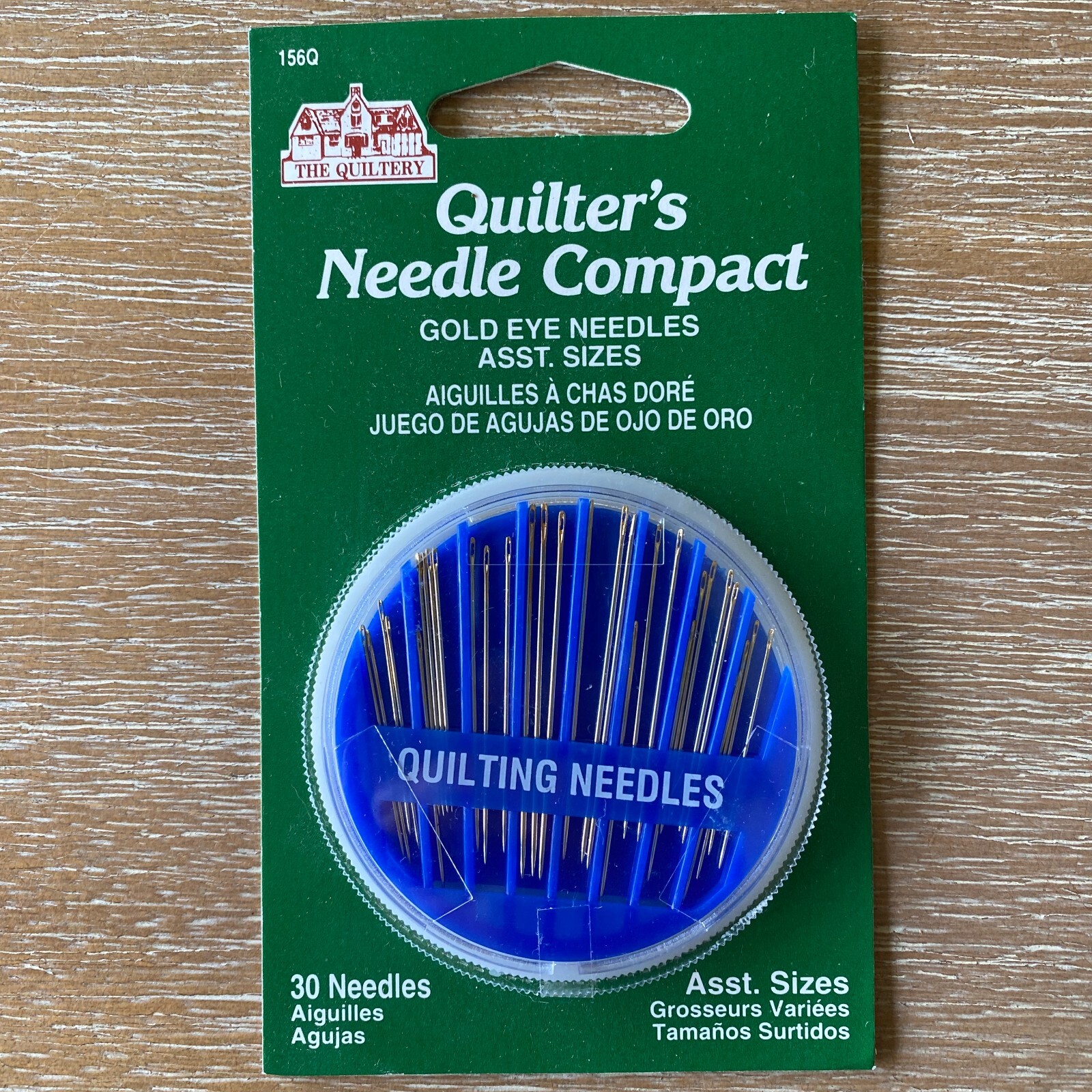 The Quiltery Vintage QUILTERS GOLD EYE NEEDLES 30 Count Assorted - New
