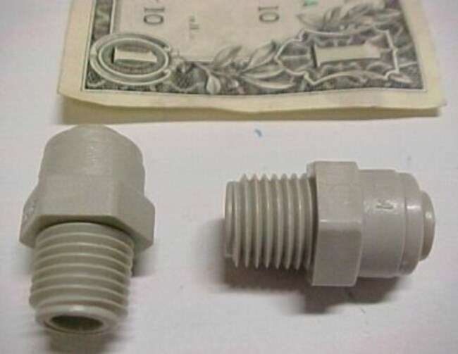 Lot 10 Norgren Pneufit Male Adapters, ¼ OD Tube x ¼ NPT Pipe Thread AMC0404 New