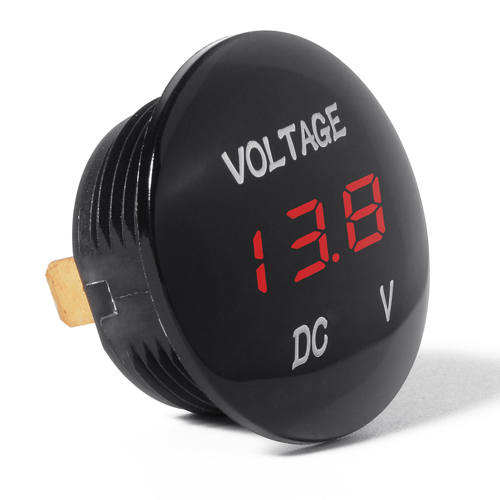 US Ship DC 12V LED Panel Digital Voltage Meter Display Voltmeter Car Motorcycle