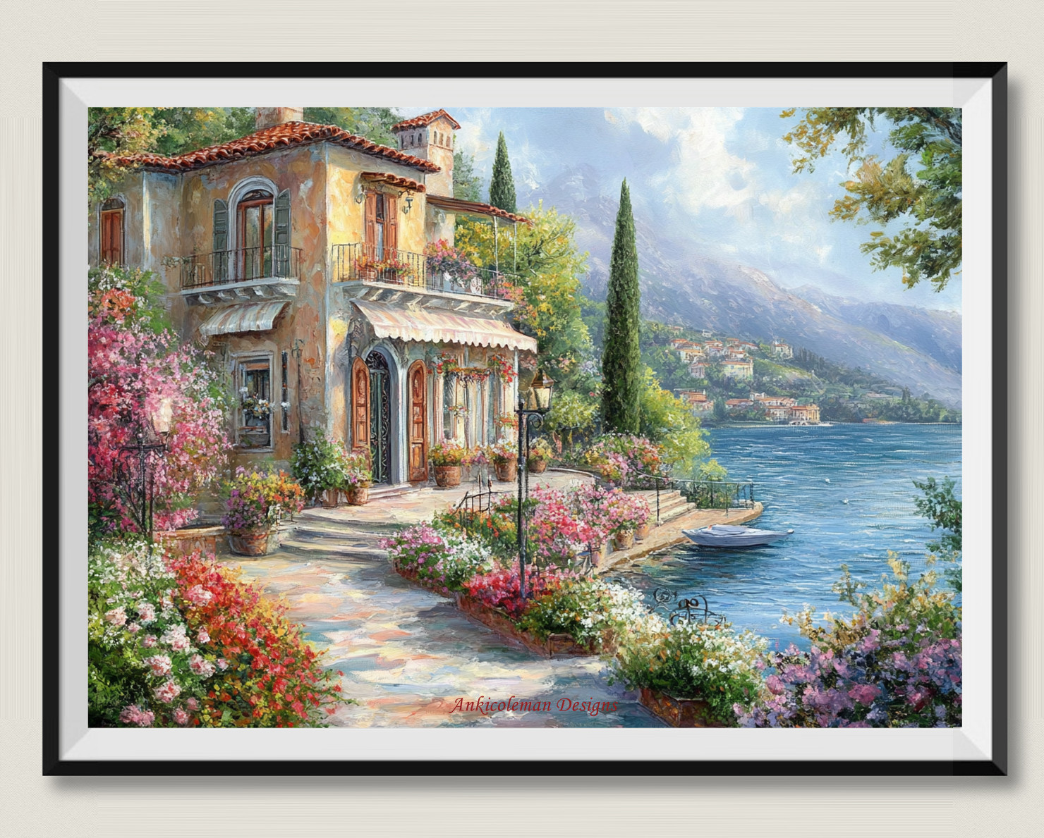 Lakeside Bloom - DIY Chart Counted Cross Stitch Patterns Needlework DMC Color