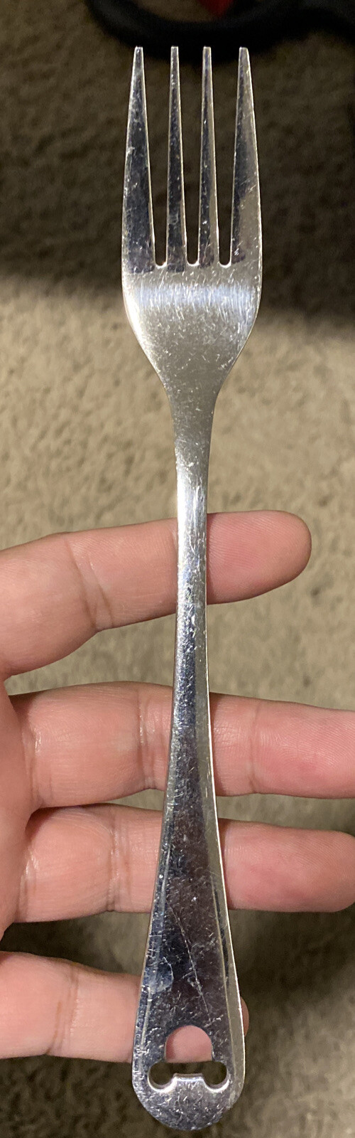 Disney MICKEY MOUSE Stainless Pierced 18/8 Glossy Silverware Flatware Fork