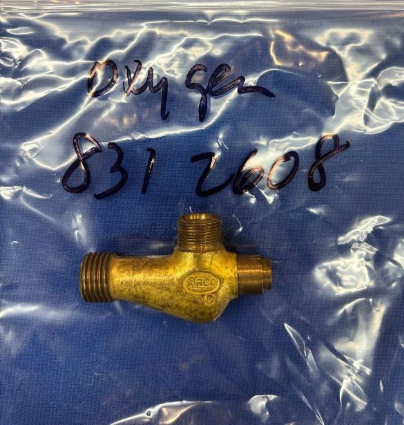 Airco 831-2608 Oxygen valve body   Obsolete OEM