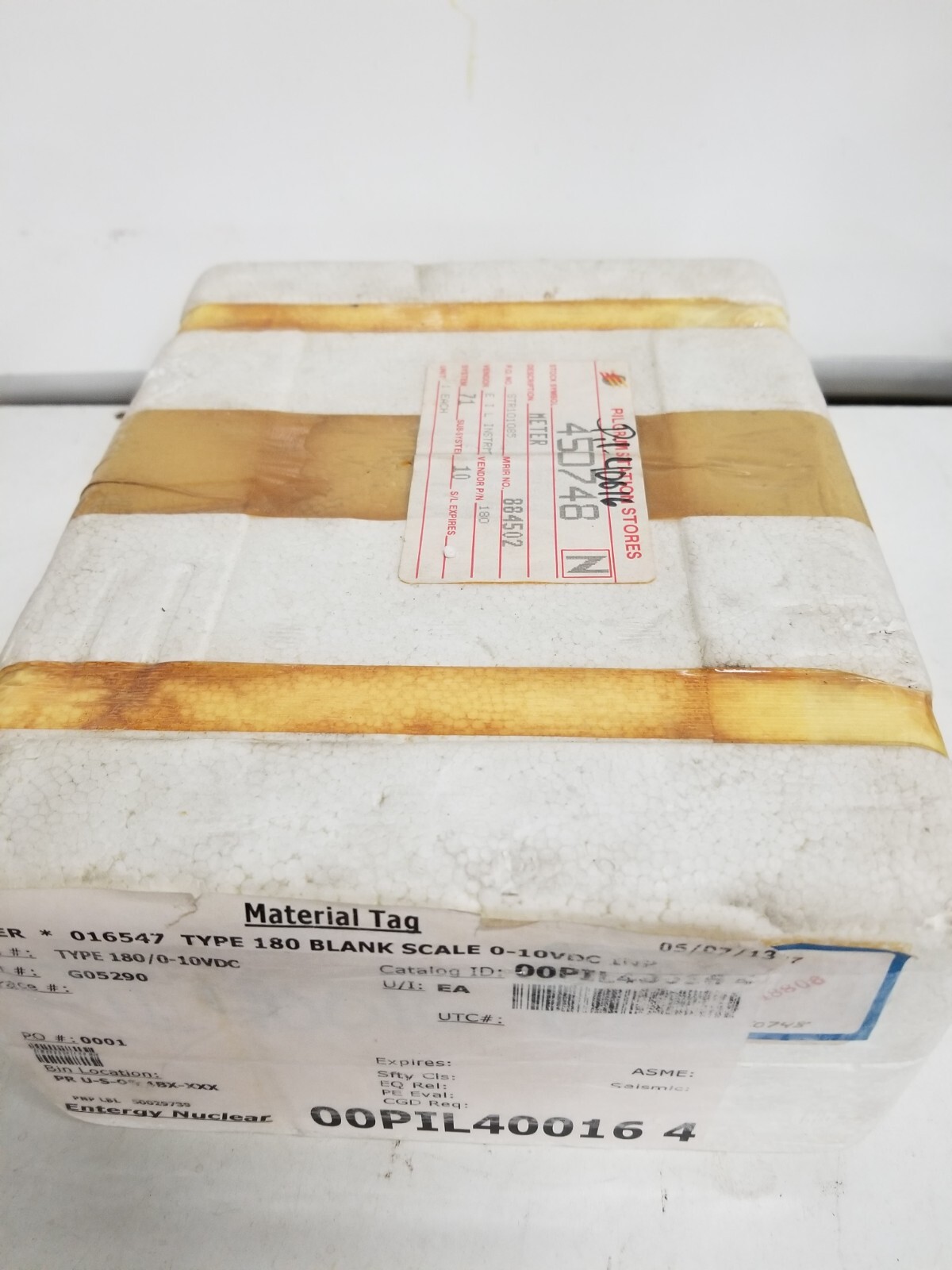 GE EIL Instruments G05290 Meter type 180 Blank Scale 0-10VDC