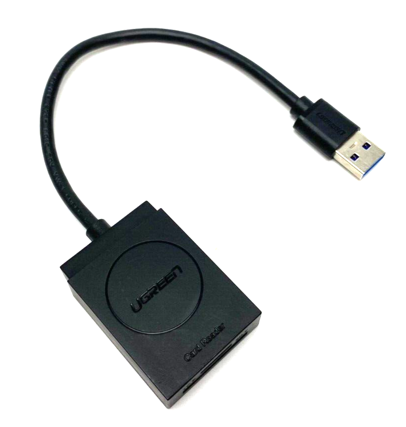 UGREEN SD CARD READER USB 3.0 DUAL SLOT FLASH MEMORY TF/SD/MICRO PC/MAC/LNX BULK