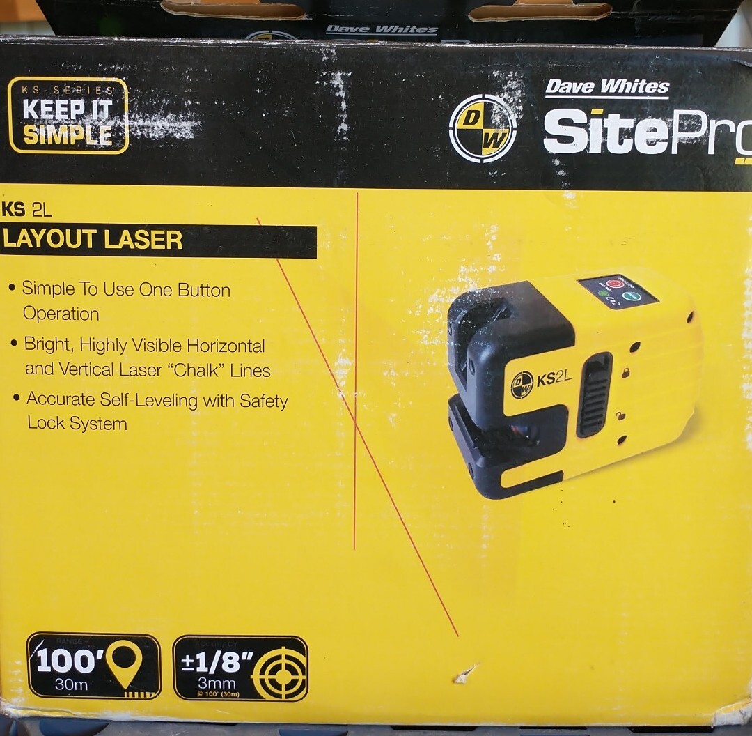 SITEPRO 28-KS2L Cross Line  Layout Laser Red, New No Box