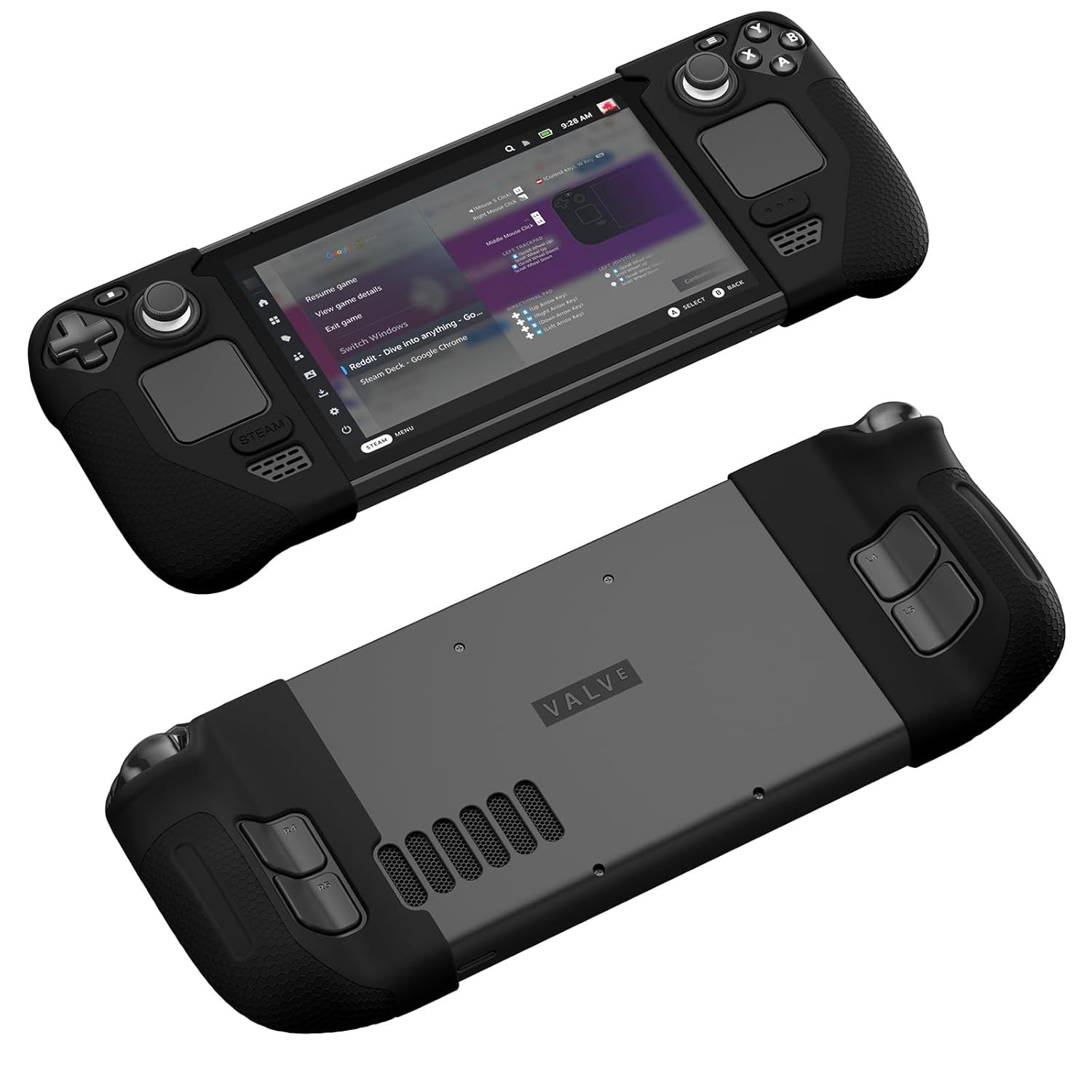 Silicone Grip Protection Case for Steam Deck - Gripskin & Griparmor Set (Left &