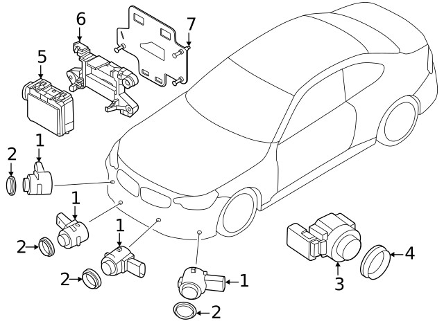 Genuine BMW Radar Sensor Bracket 66-31-7-883-164
