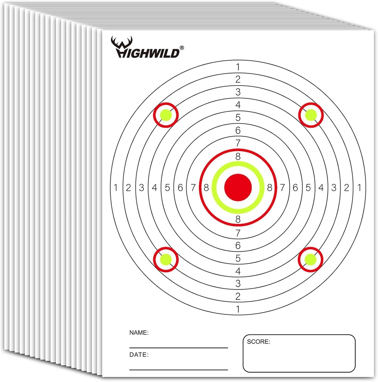 BB Trap Target Airgun Paper 7x9 Inch 100 Pack with Spinner Targets for Shooting