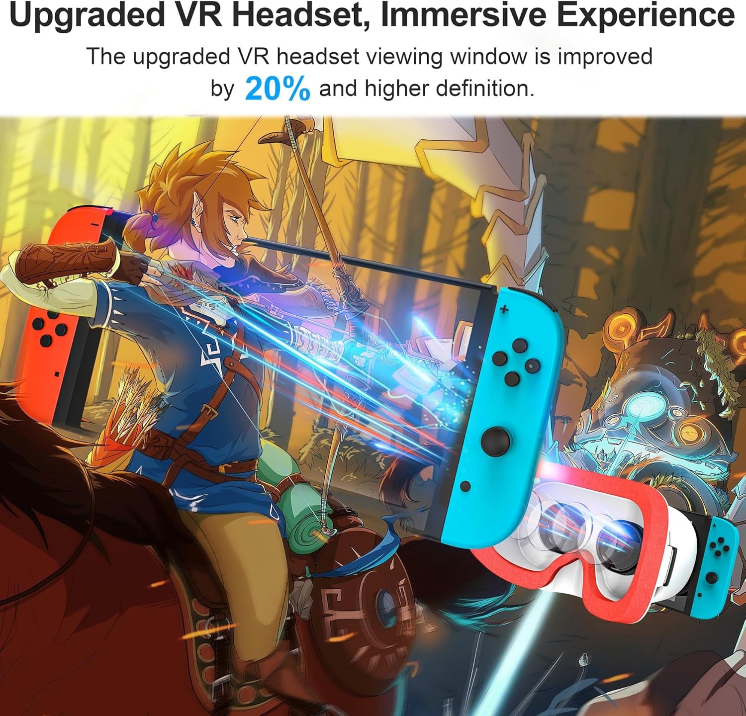 HD Adjustable Lens VR Headset For Nintendo Switch & Switch OLED Labo VR Kit