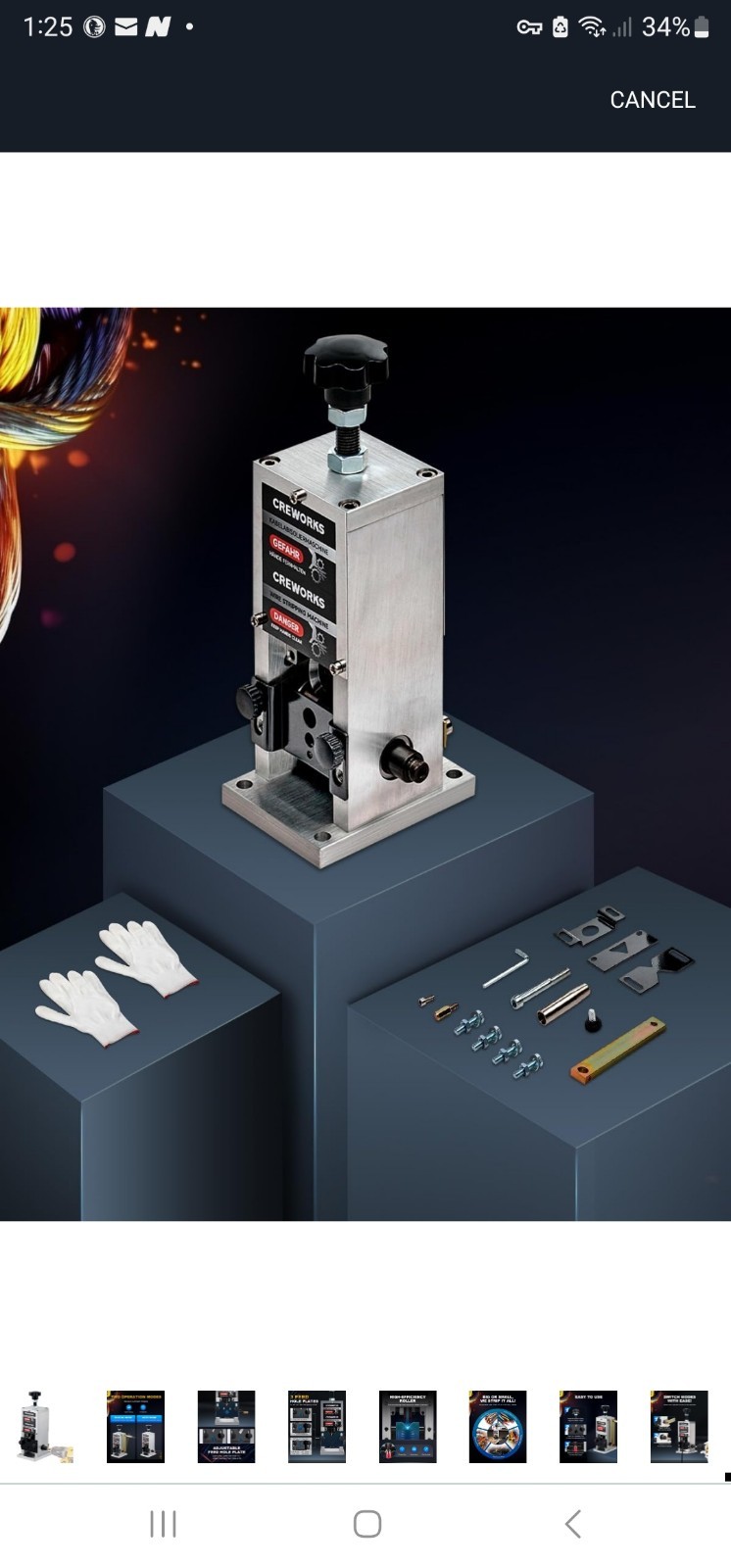 CREWORKS Manual Wire Stripper Machine, 0.06"-1" Wire Stripping Machine, Wire...