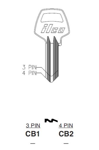 Ilco CB2 for Corbin Key Blank uncut (1 Pc)