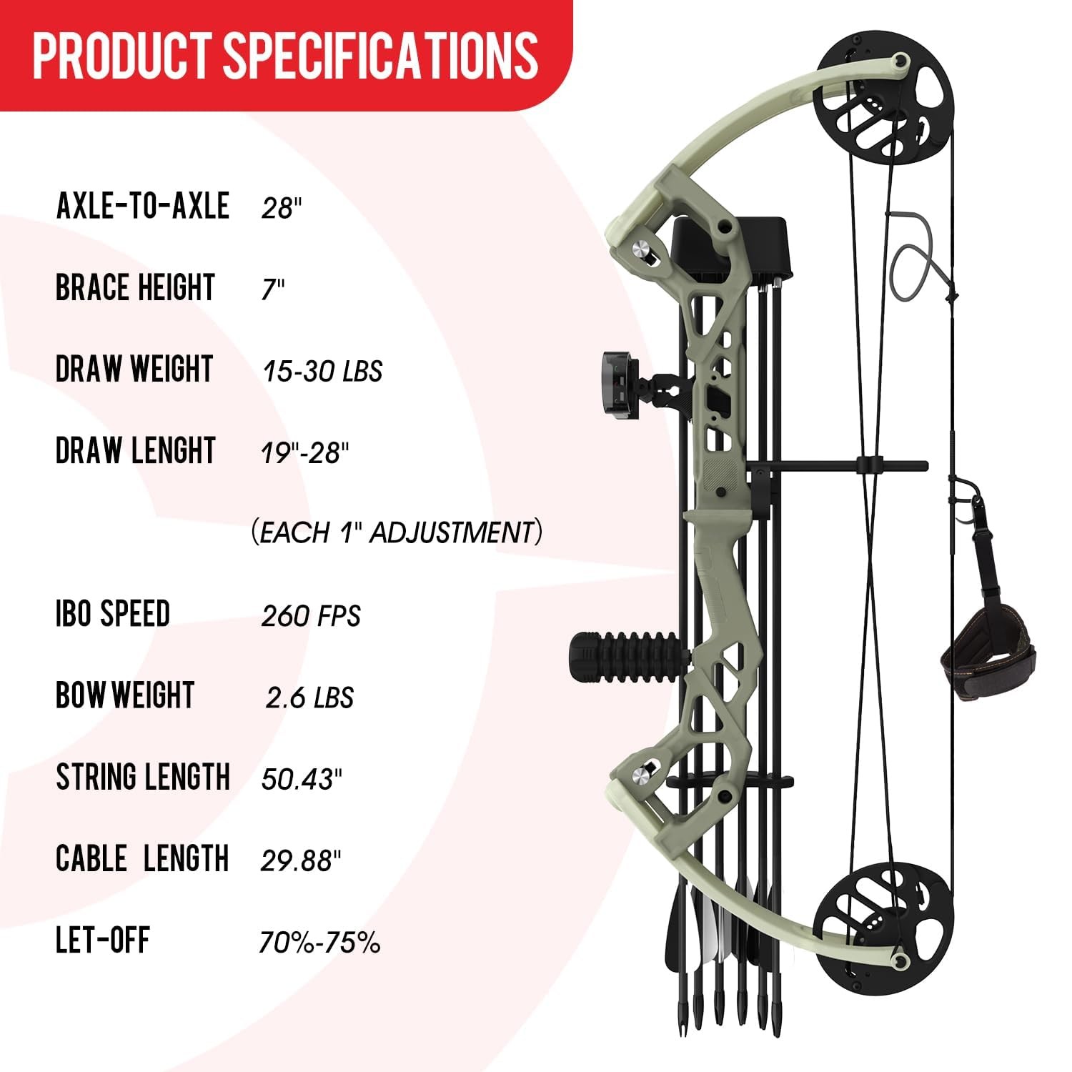 Sanlida Dragon X6 Compound Bow Kit and String