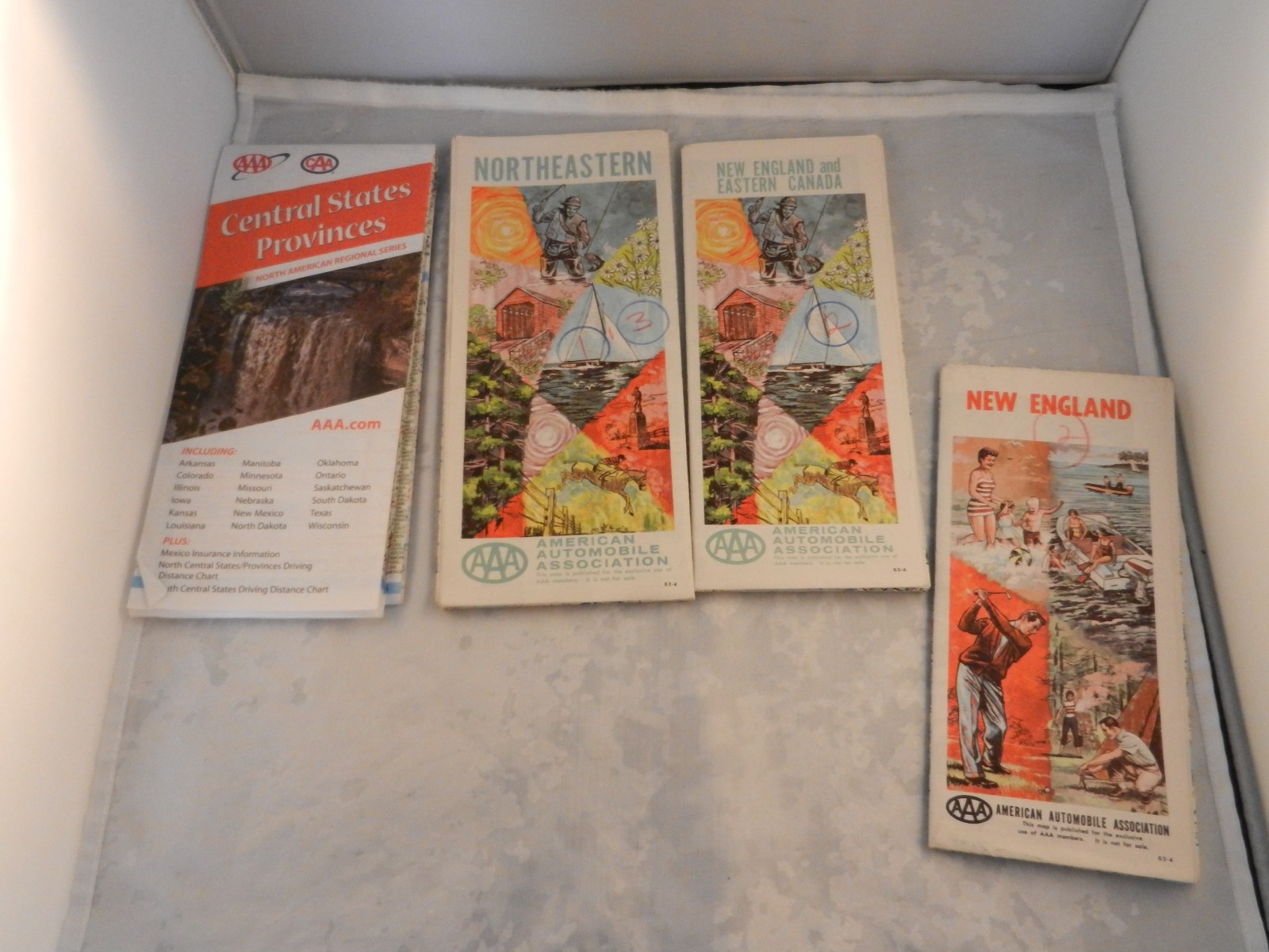 VINTAGE UNITED STATES MAPS - WISCONSIN, OHIO (2), HAWAII