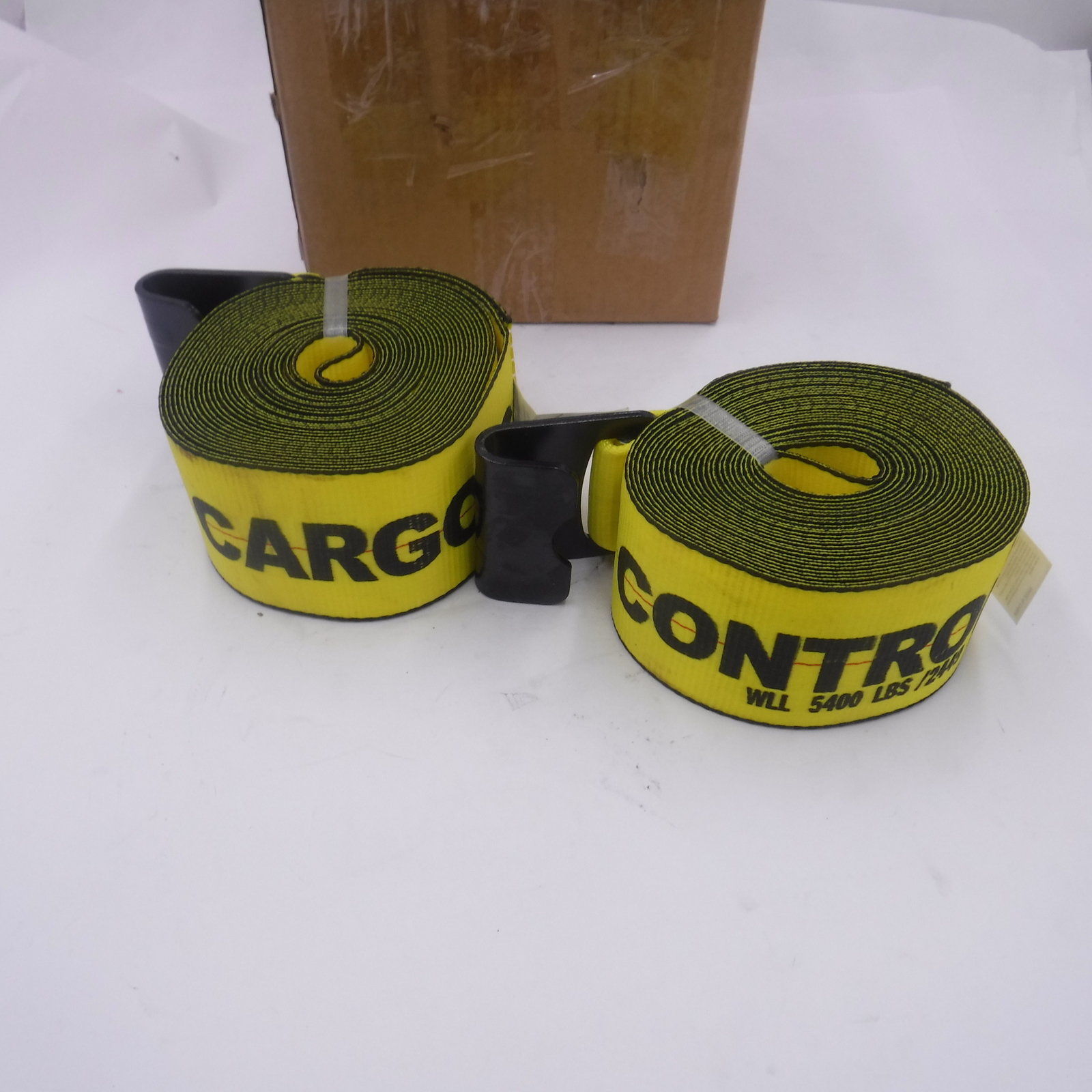 2 Pack 4" x 30' Winch Strap W/ Flat Hook 54000lbs WLL For Flat Bed Truck/Trailer