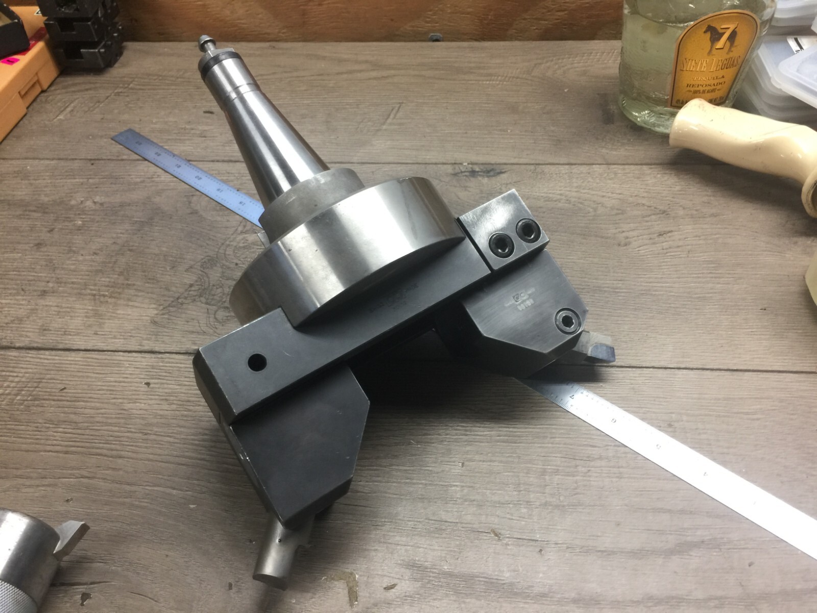 SWISS MADE CO BORING HEAD X .001 " CURRENT BORE 6 " W. NMTB40 SHANK