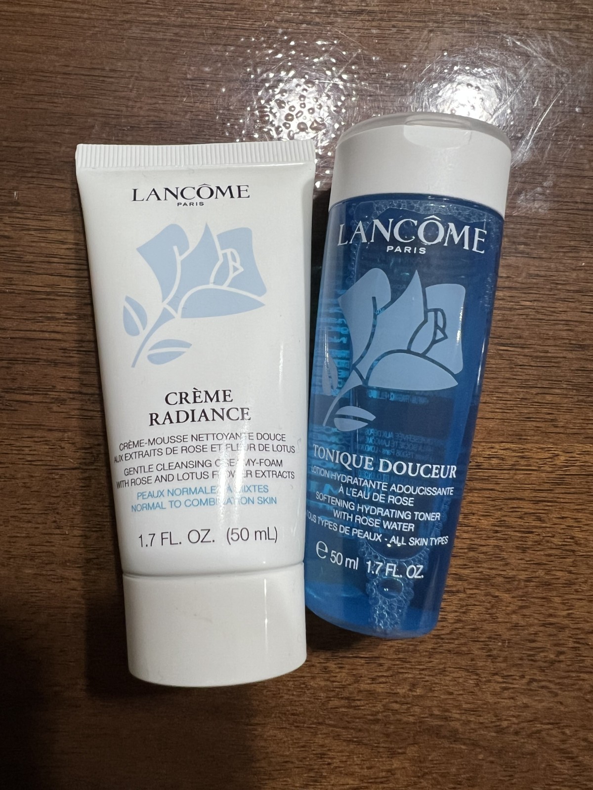 2-Pc Lancome Creme Radiance Cleanser & Tonique Douceur Toner, 50ml/1.7oz Each