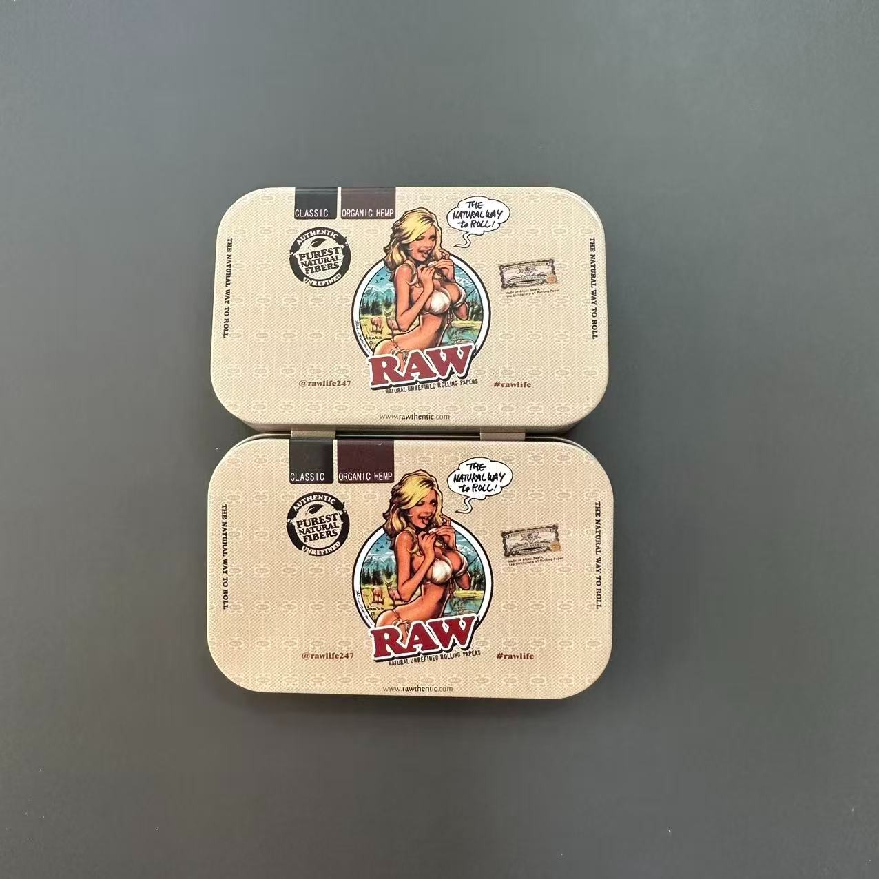 Authentic RAW Classic 1 1/4 Size Pre-Rolled Cones 100 Pack 🌟 RAW Storage Tin