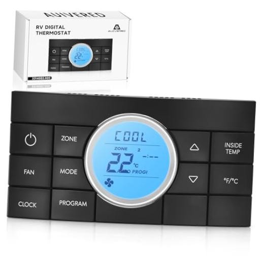 3314082.000 RV Digital Thermostat (Black) - Compatible with Dometic Air