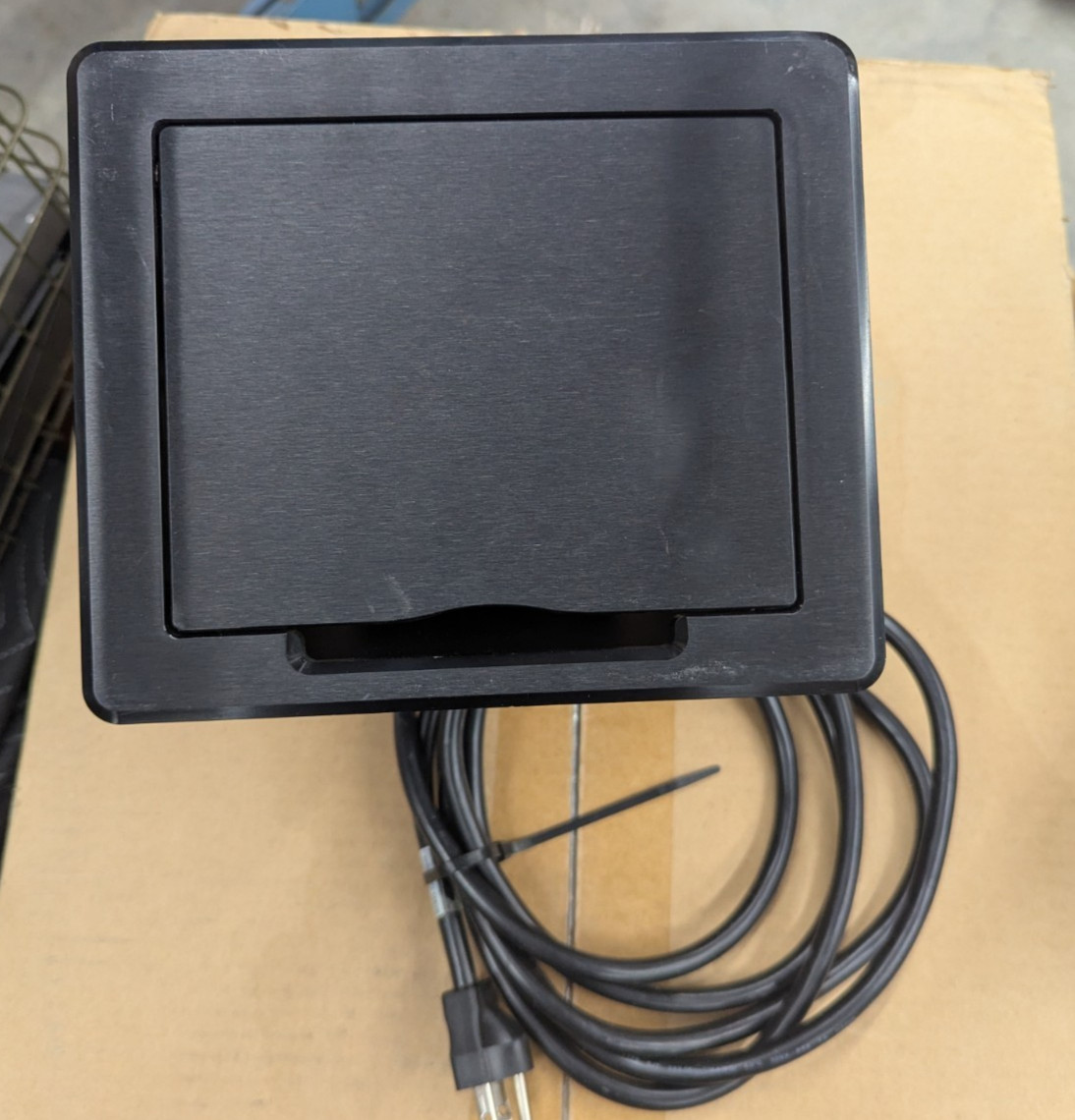 Crestron FT-600-B FlipTop Basic, Black Anodized w/ w/ FTA-PWR-102 Dual AC Power